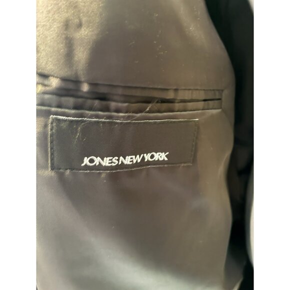 Vintage Jones New York Long Black Heavy Wool Coat size L/XL - Picture 9 of 9